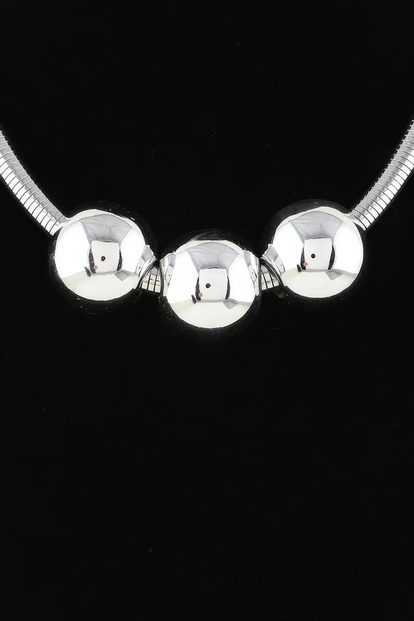 Triple Shiny Bead Statement Necklace | Mixtshop LLC