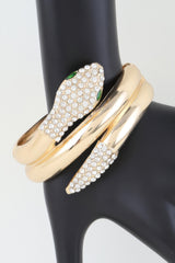 Bejeweled Snake Wrap Cuff Bracelet | Mixtshop LLC