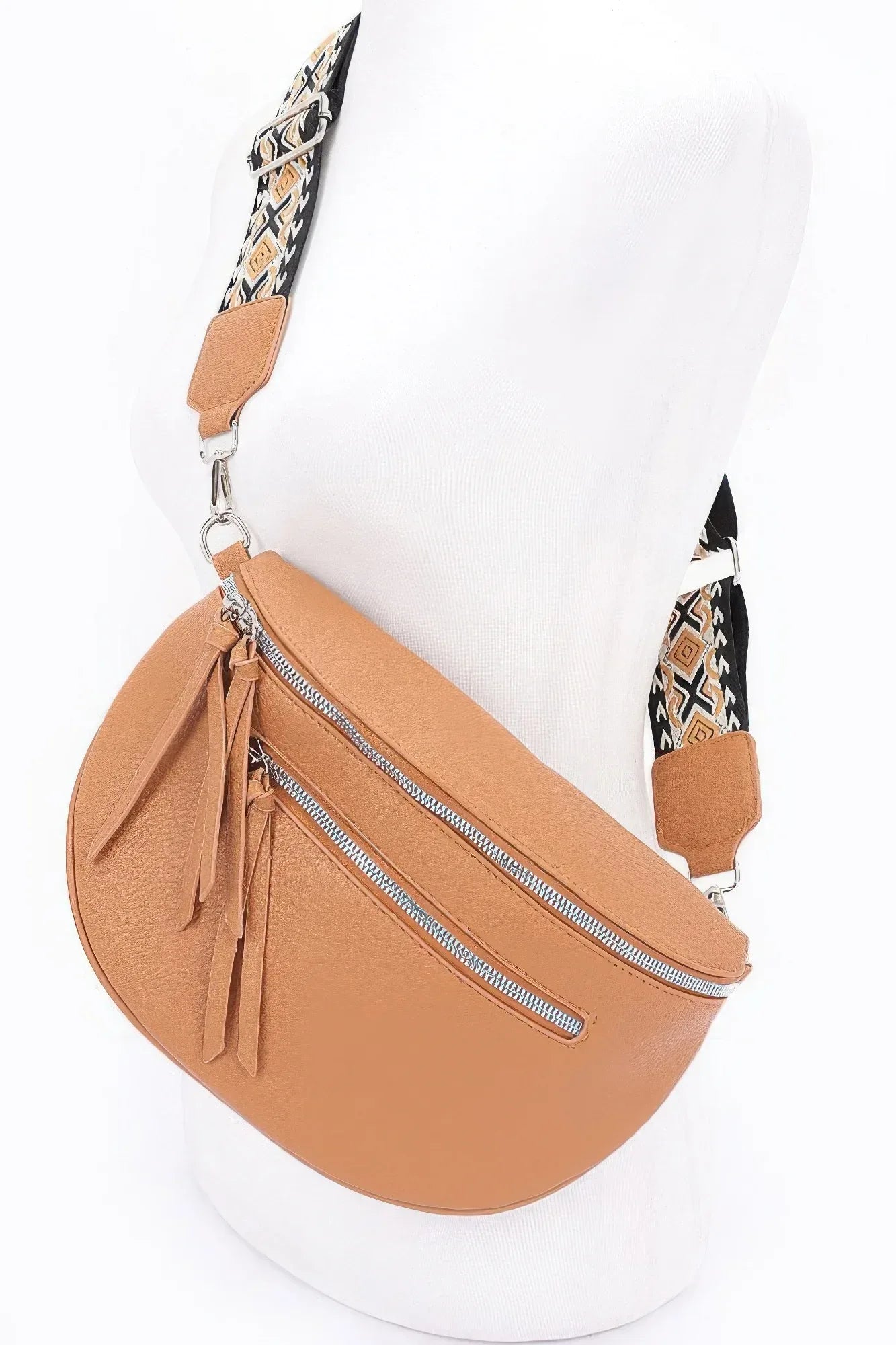 Faux Leather Crossbody Bag Belt Secondary image