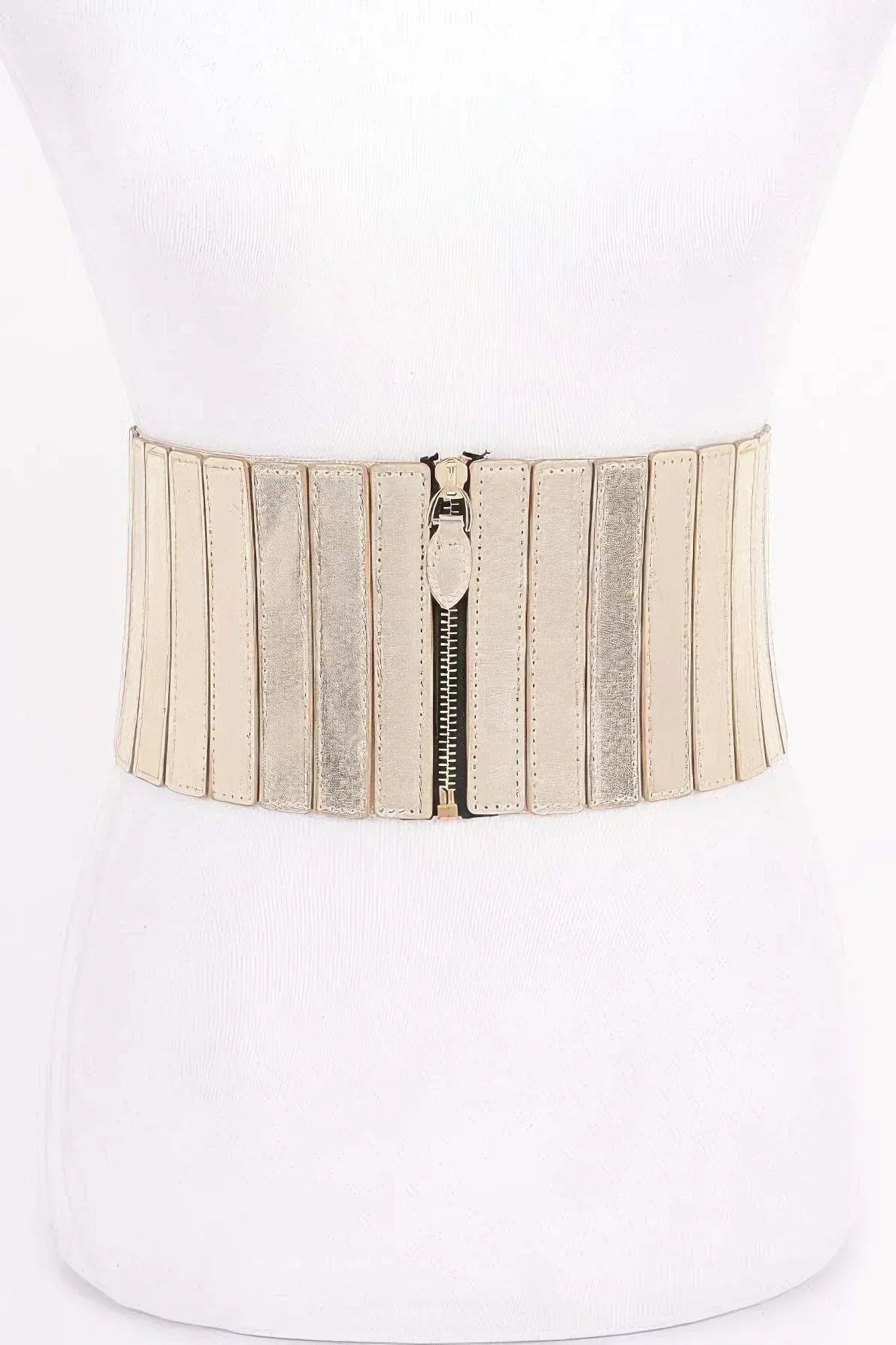 Multi Pu Zip Front Elastic Belt | Mixtshop LLC Main image
