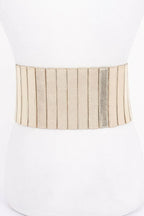 Multi Pu Zip Front Elastic Belt | Mixtshop LLC