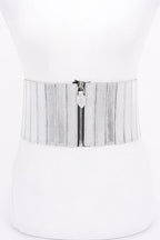 Multi Pu Zip Front Elastic Belt | Mixtshop LLC