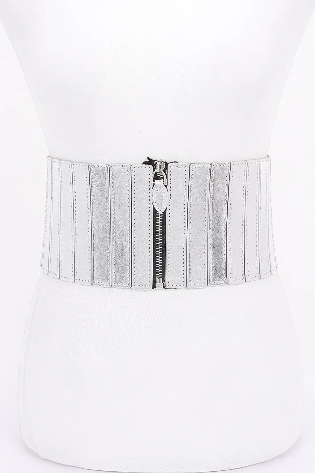 Multi Pu Zip Front Elastic Belt | Mixtshop LLC