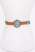 Multi Metal Vintage Pu Belt | Mixtshop LLC