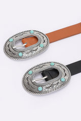 Multi Metal Vintage Pu Belt | Mixtshop LLC