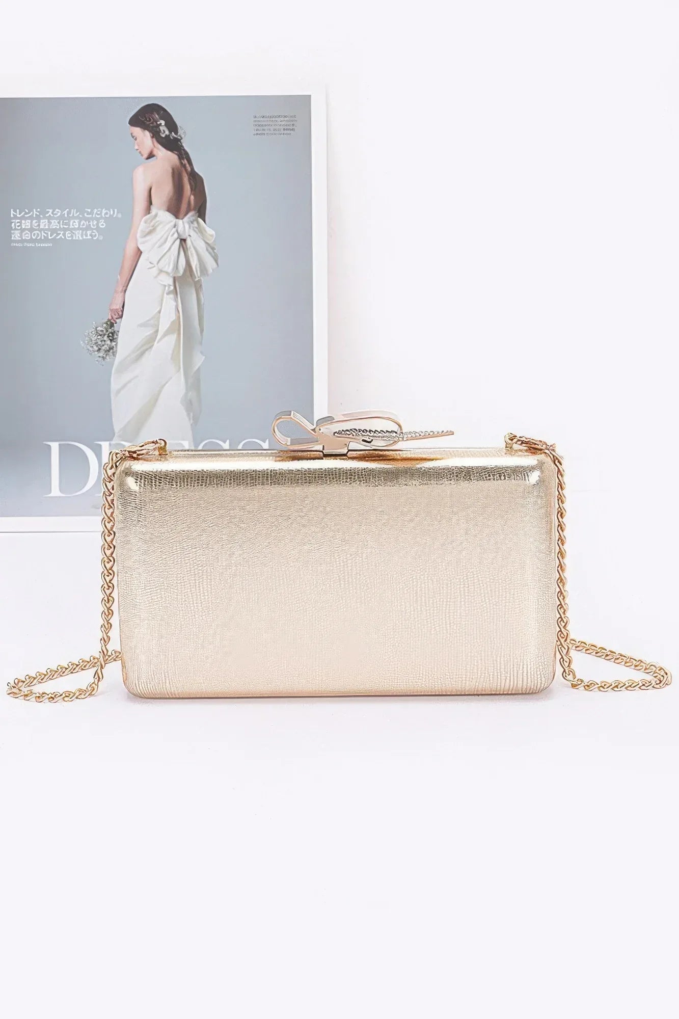 Metal Ribbon Top Case Clutch | Mixtshop LLC Main image