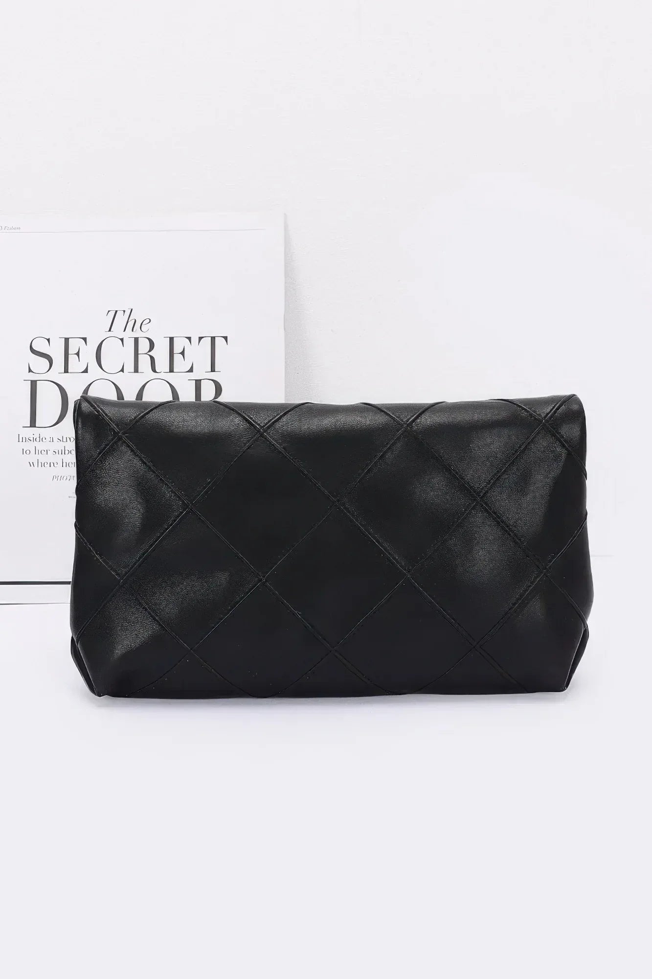 Quilted Faux Leather Pouch Secondary image