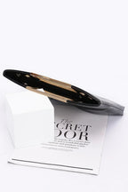 Faux Leather Metal Handle Clutch | Mixtshop LLC