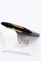 Faux Leather Metal Handle Clutch | Mixtshop LLC