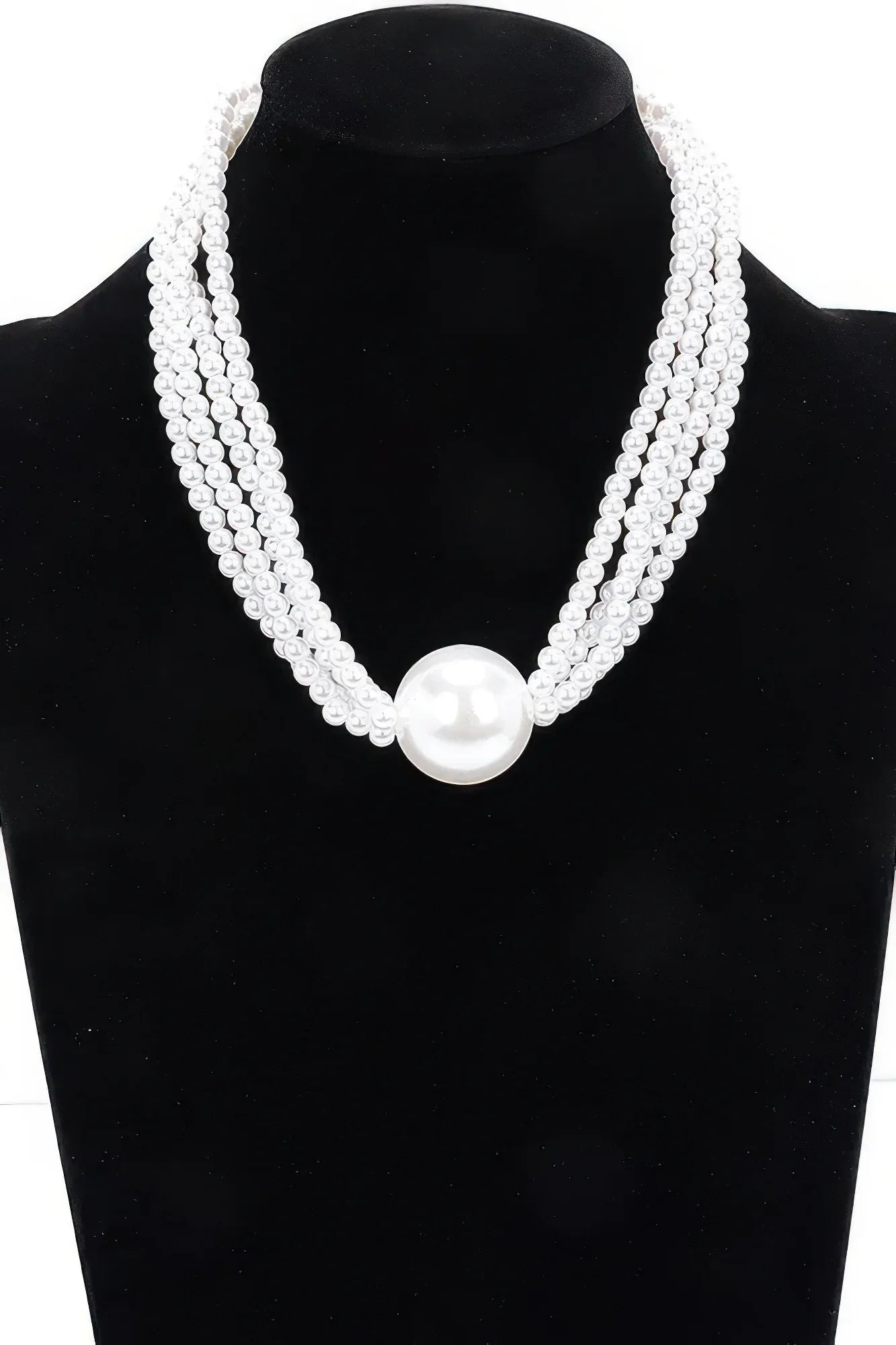 Multi Faux Pearl Chain Necklace | Mixtshop LLC Main image