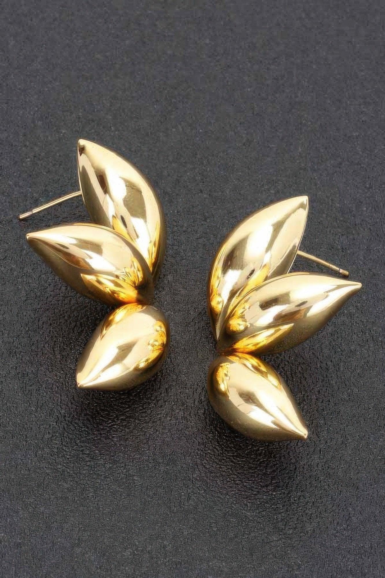 Metal Gold Dip Earring | Mixtshop LLC Main image