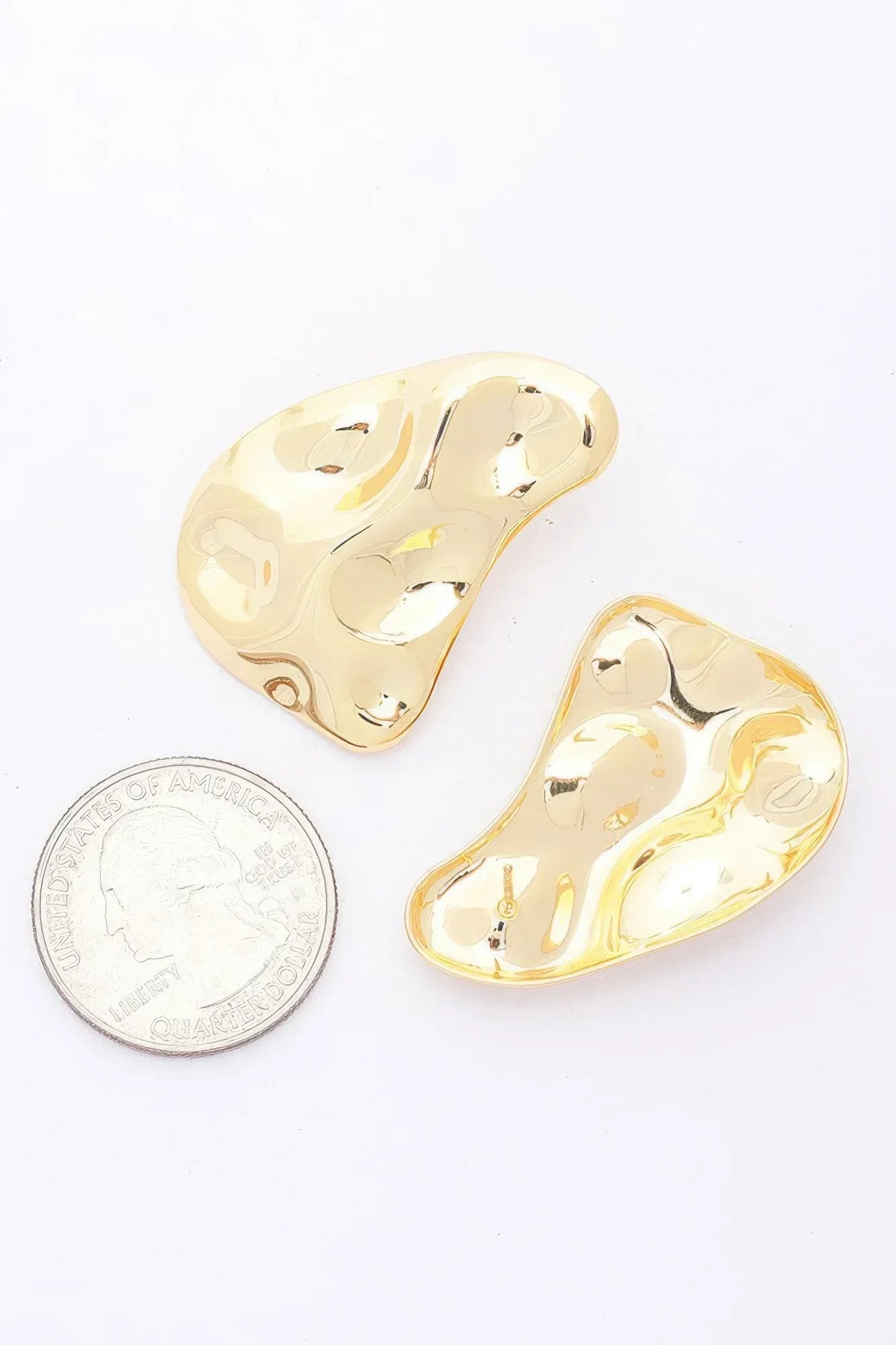 Metal Gold Dip Earring Secondary image