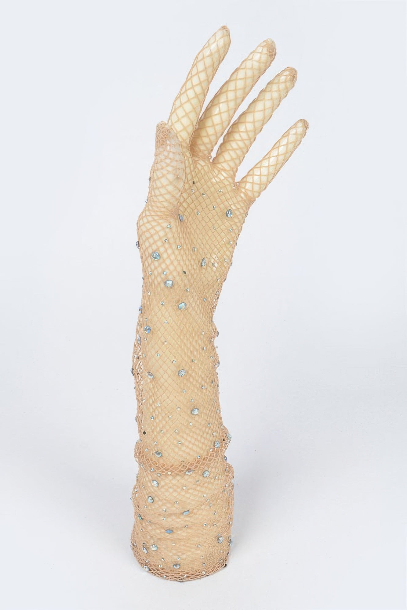 Rhinestone Mesh Long Gloves Secondary image