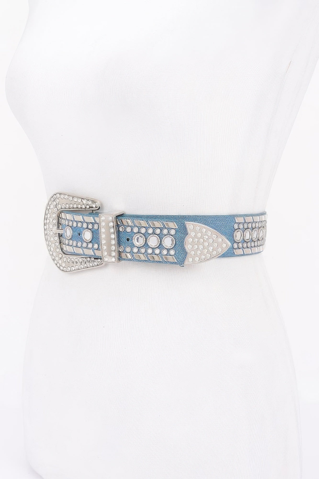 Rhinestone Metal Studded Multi Metal Belt | Mixtshop LLC