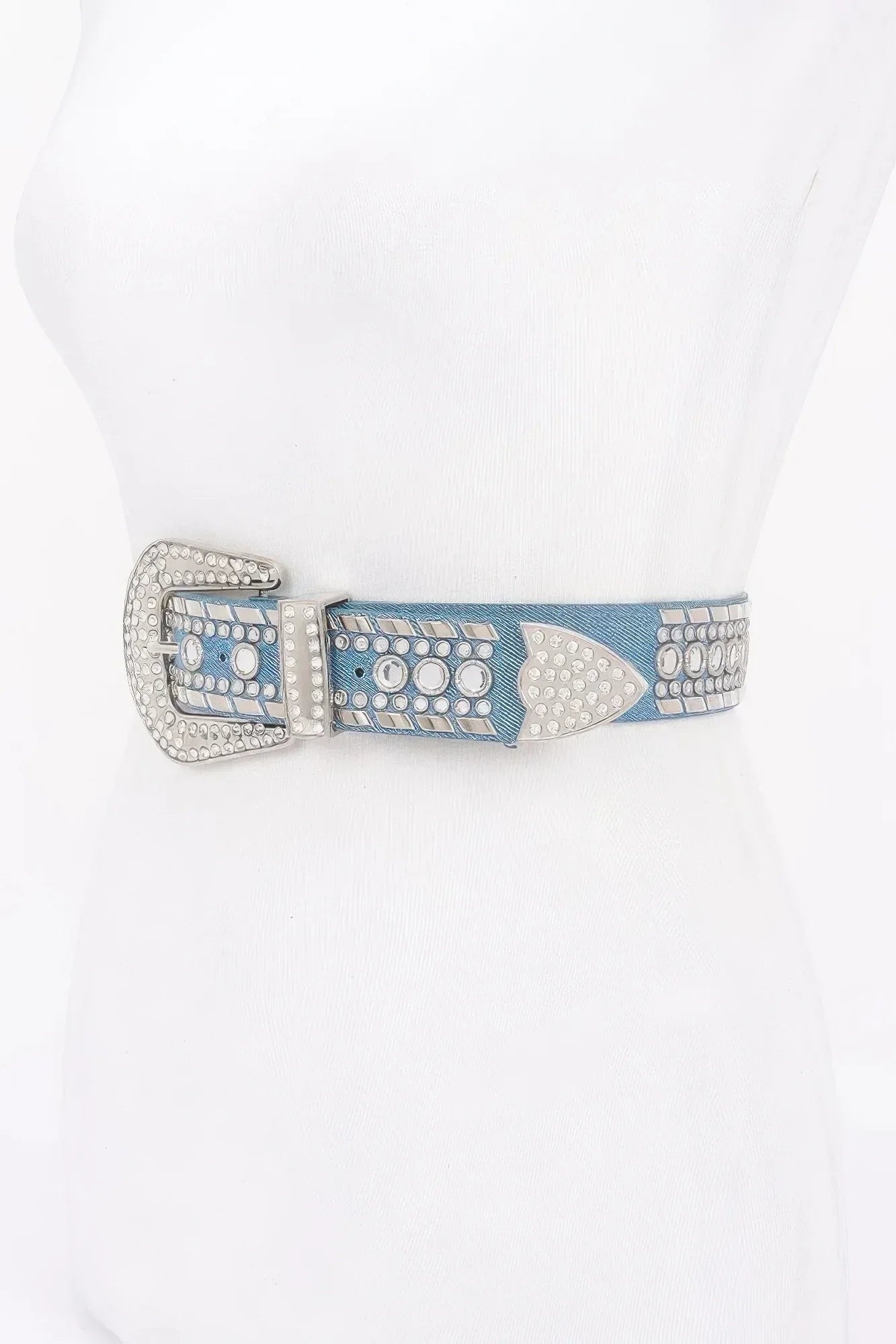 Rhinestone Metal Studded Multi Metal Belt Secondary image