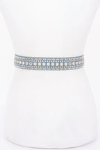 Rhinestone Metal Studded Multi Metal Belt | Mixtshop LLC