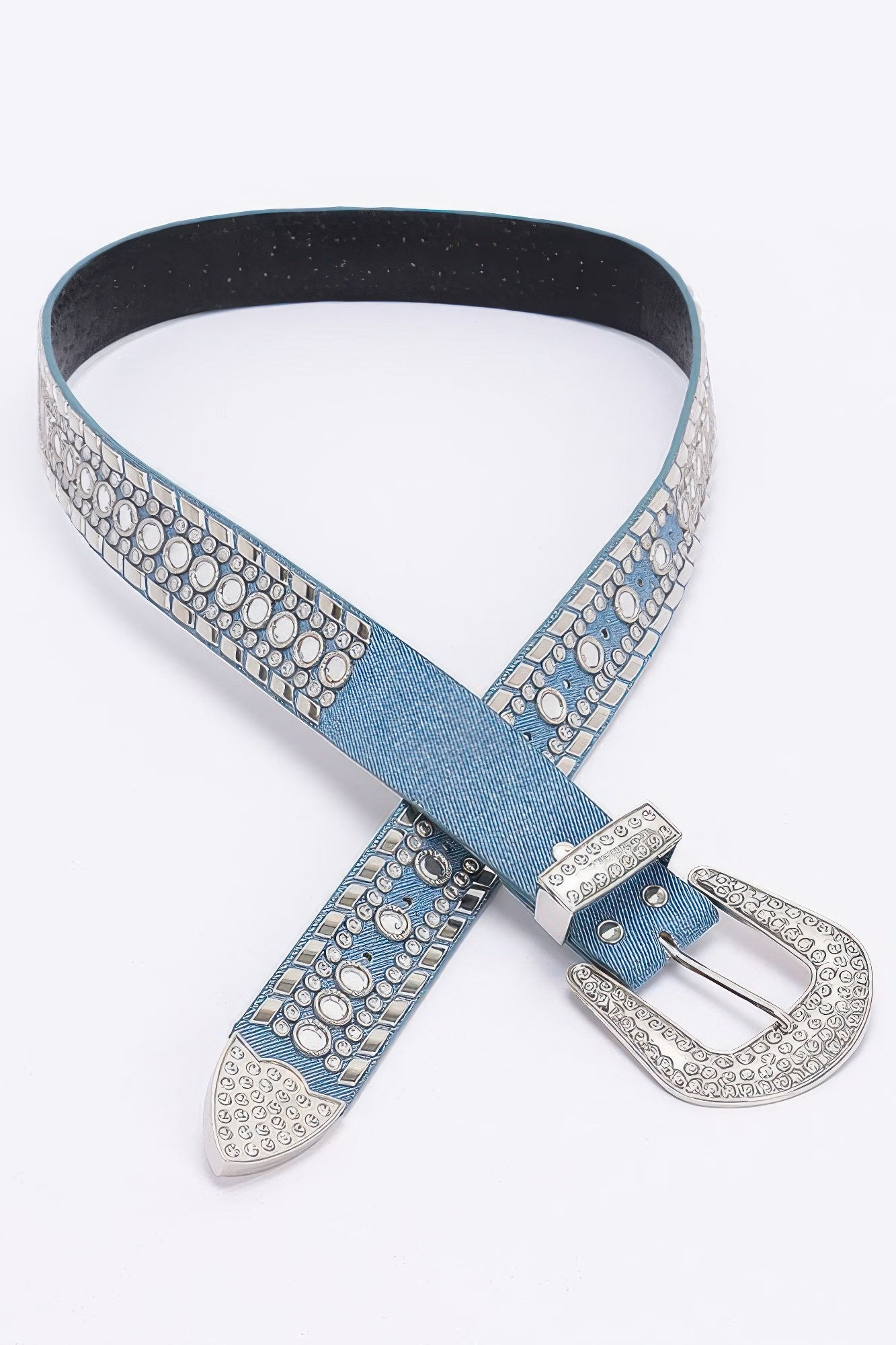 Rhinestone Metal Studded Multi Metal Belt | Mixtshop LLC