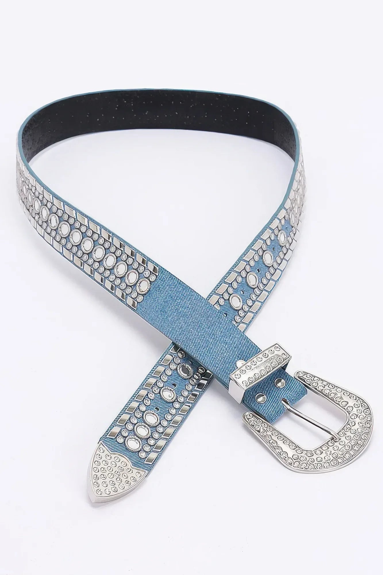 Rhinestone Metal Studded Multi Metal Belt | Mixtshop LLC