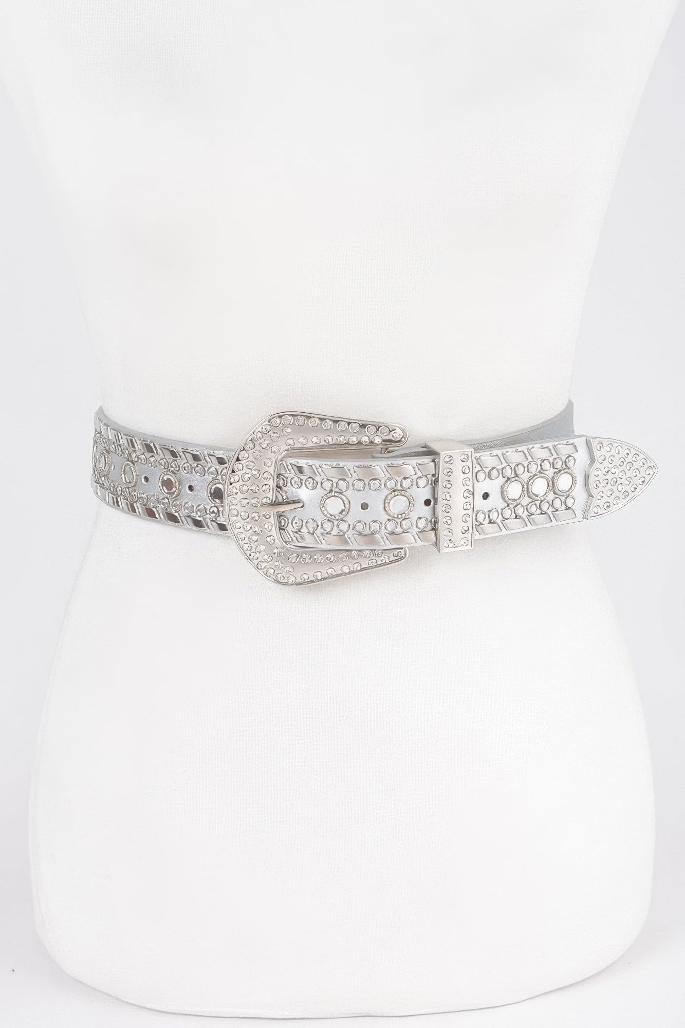 Rhinestone Metal Studded Multi Metal Belt | Mixtshop LLC