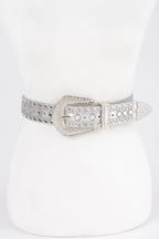 Rhinestone Metal Studded Multi Metal Belt | Mixtshop LLC