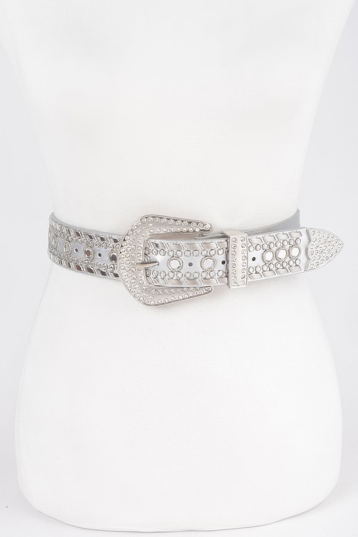 Rhinestone Metal Studded Multi Metal Belt | Mixtshop LLC