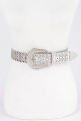 Rhinestone Metal Studded Multi Metal Belt | Mixtshop LLC