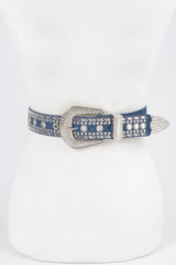Rhinestone Metal Studded Multi Metal Belt | Mixtshop LLC