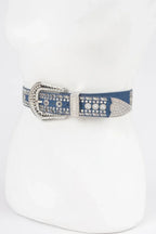Rhinestone Metal Studded Multi Metal Belt | Mixtshop LLC
