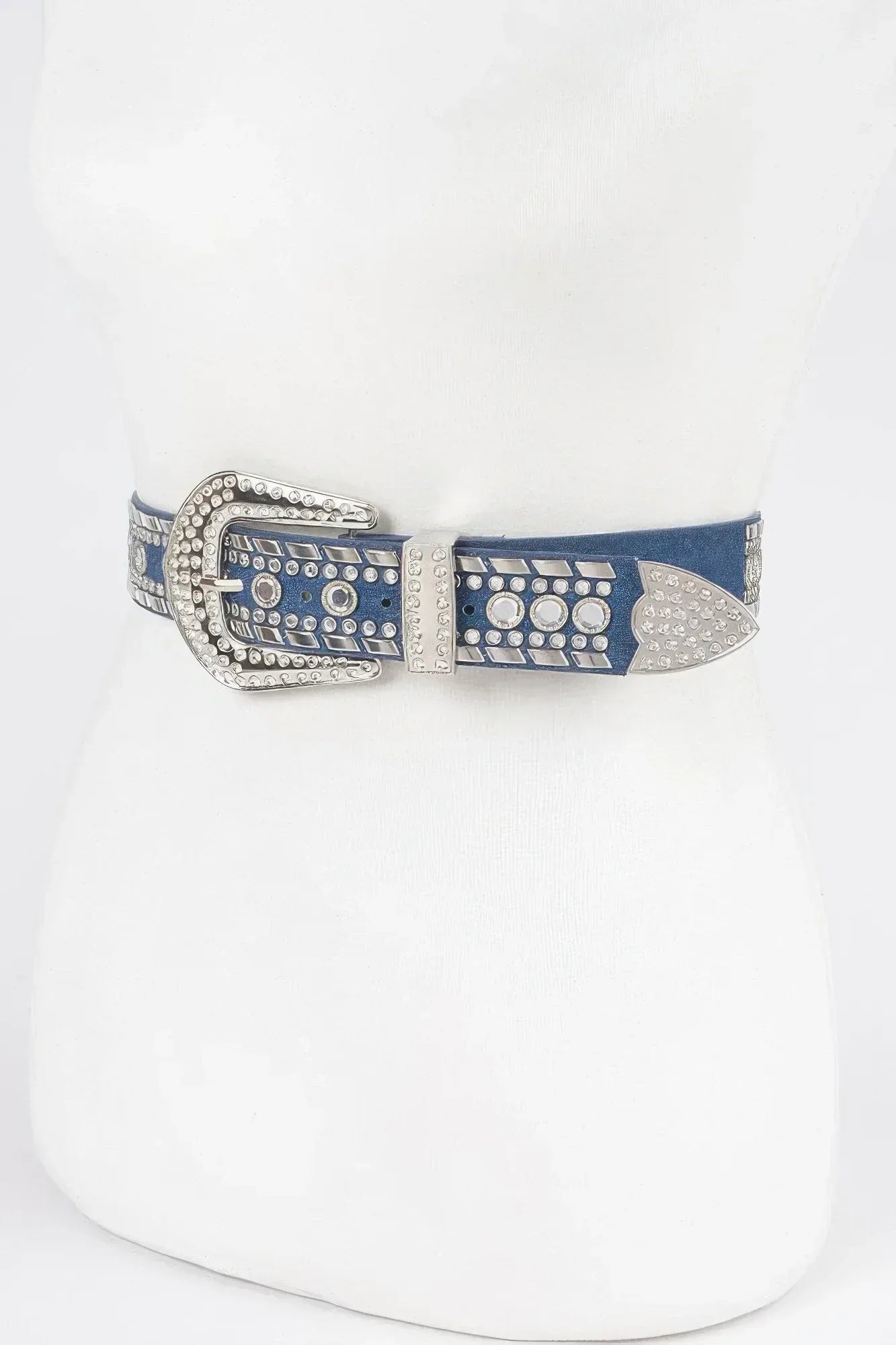 Rhinestone Metal Studded Multi Metal Belt | Mixtshop LLC