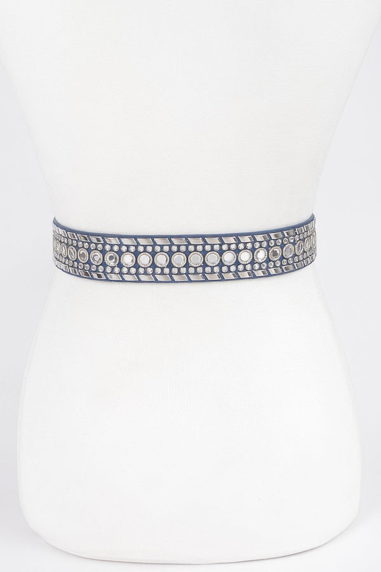Rhinestone Metal Studded Multi Metal Belt | Mixtshop LLC