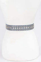 Rhinestone Metal Studded Multi Metal Belt | Mixtshop LLC