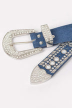 Rhinestone Metal Studded Multi Metal Belt | Mixtshop LLC