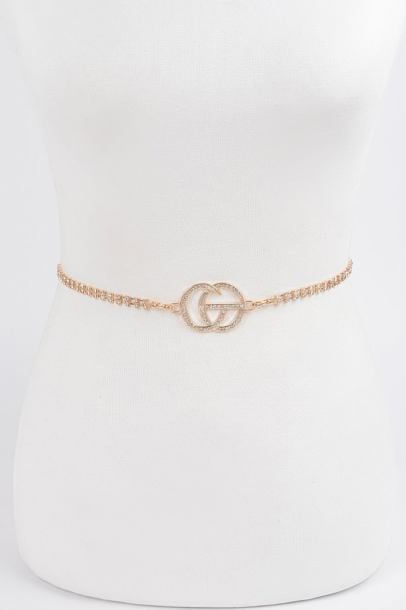Rhinestone Metal Chain Belt | Mixtshop LLC