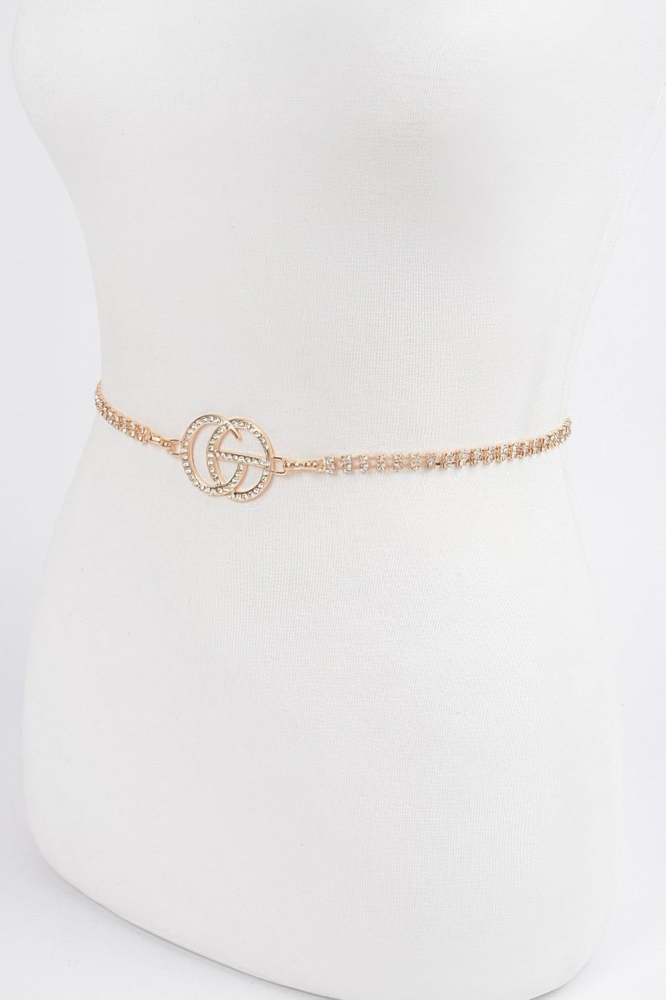 Rhinestone Metal Chain Belt | Mixtshop LLC