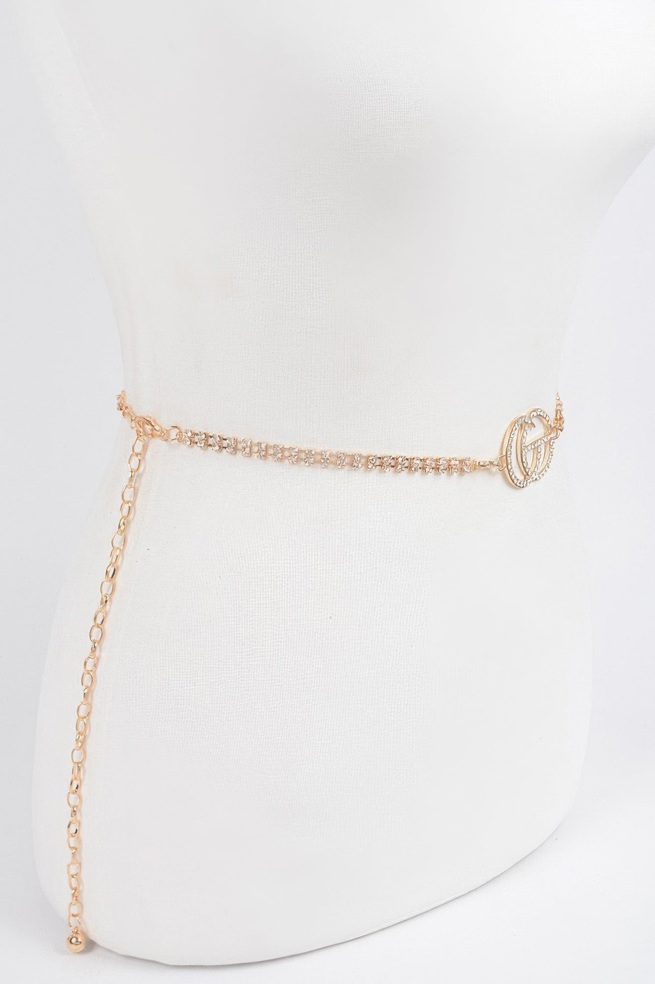 Rhinestone Metal Chain Belt | Mixtshop LLC