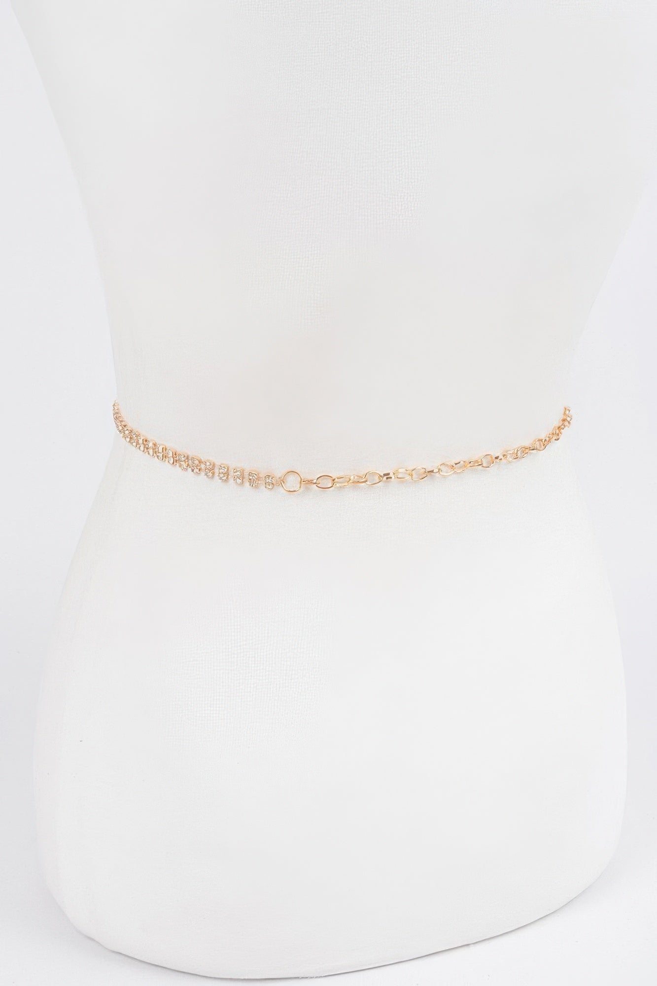 Rhinestone Metal Chain Belt | Mixtshop LLC