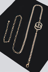 Rhinestone Metal Chain Belt | Mixtshop LLC