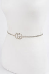 Rhinestone Metal Chain Belt | Mixtshop LLC