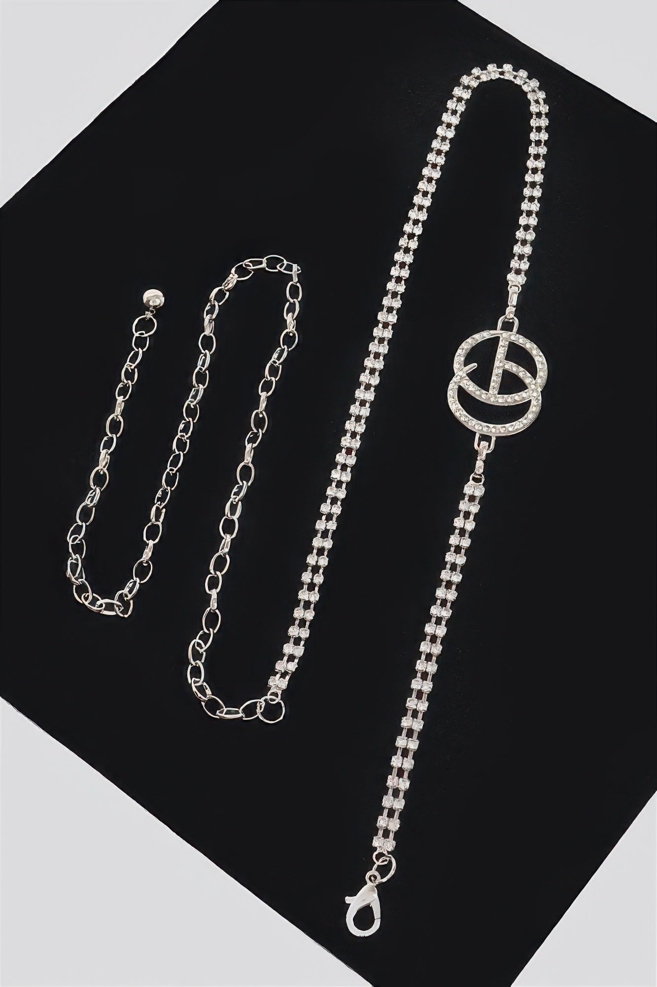 Rhinestone Metal Chain Belt | Mixtshop LLC