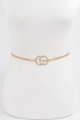 Rhinestone Metal Chain Belt | Mixtshop LLC