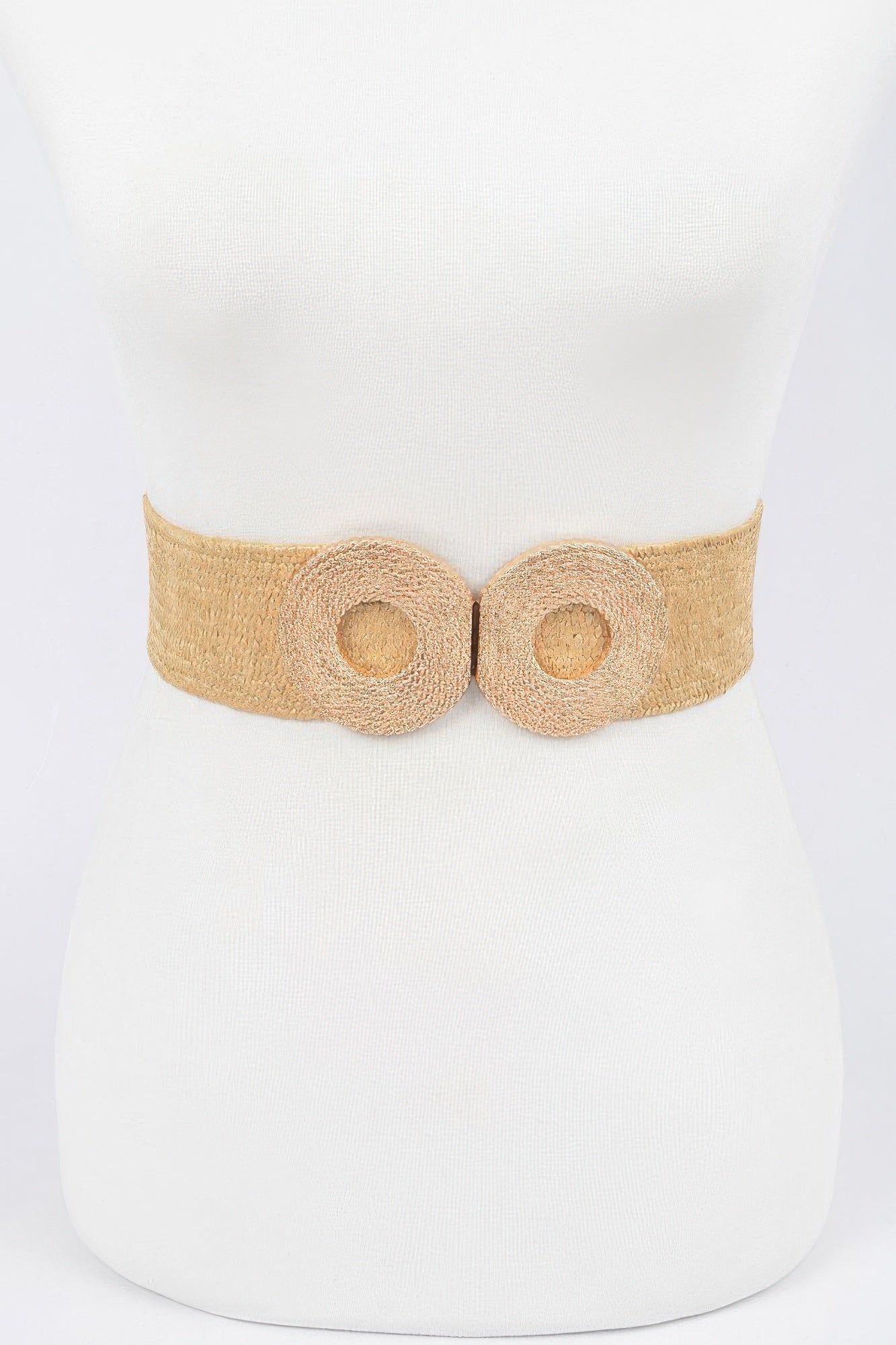 Faux Straw Elastic Two Buckles Belt | Mixtshop LLC