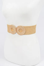 Faux Straw Elastic Two Buckles Belt | Mixtshop LLC