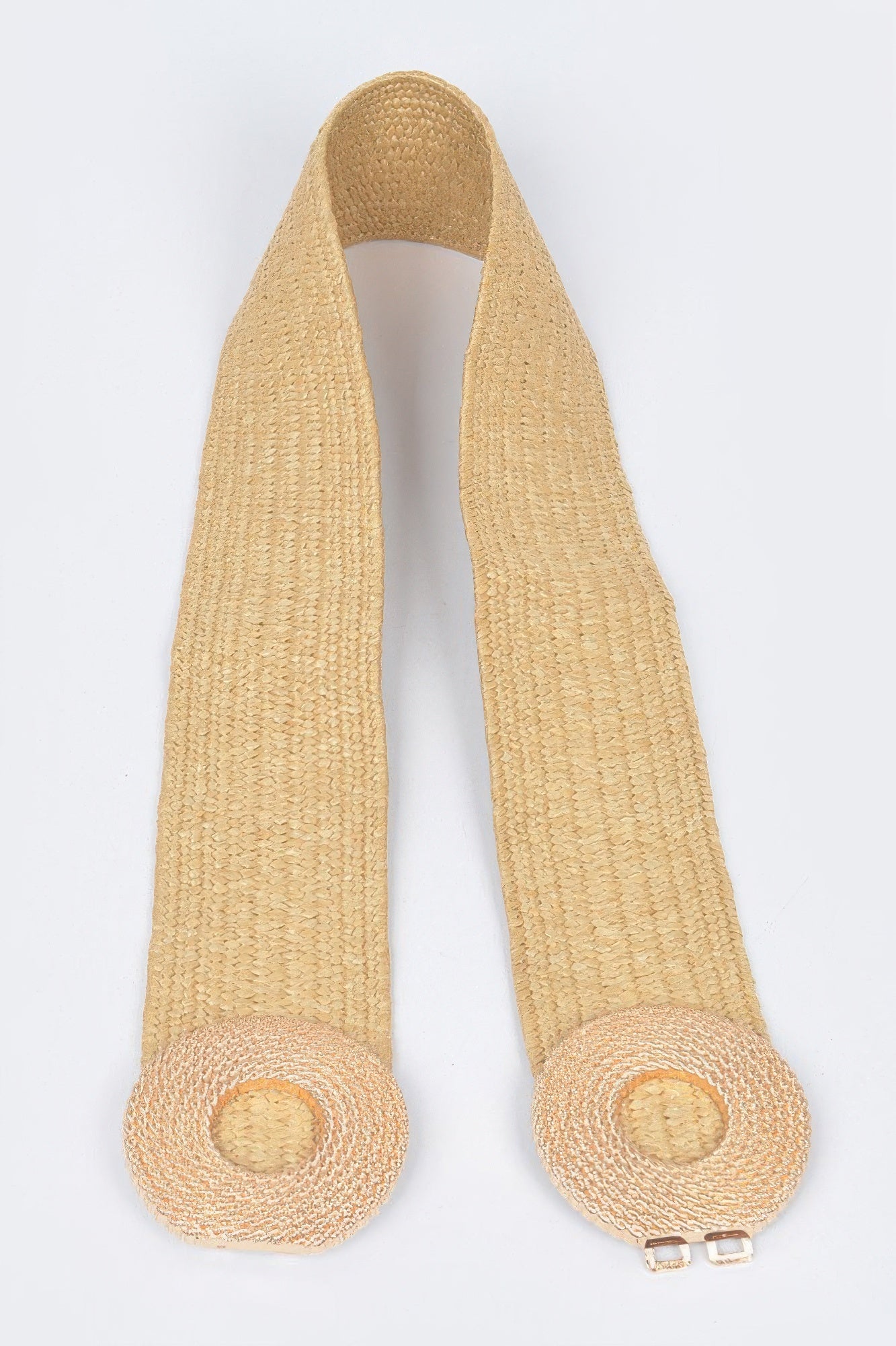 Faux Straw Elastic Two Buckles Belt | Mixtshop LLC