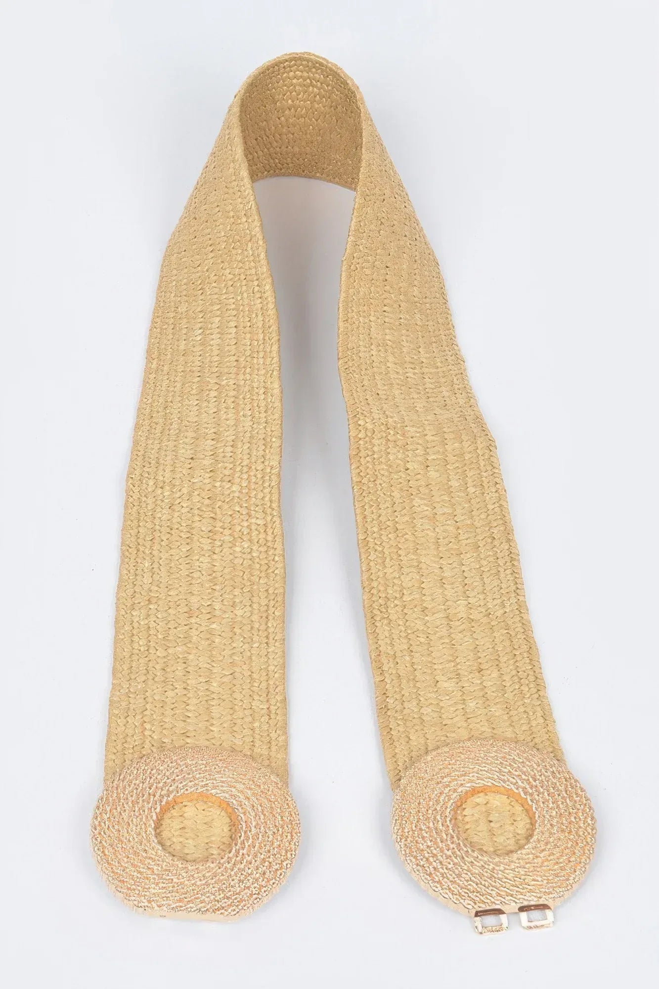 Faux Straw Elastic Two Buckles Belt | Mixtshop LLC
