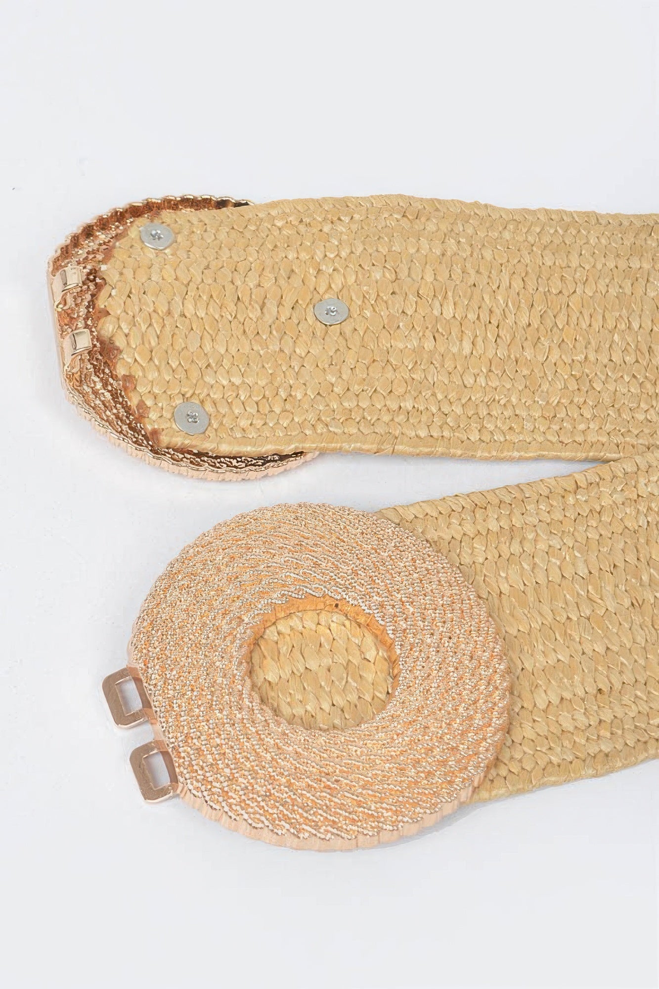 Faux Straw Elastic Two Buckles Belt | Mixtshop LLC