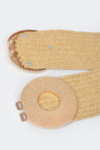 Faux Straw Elastic Two Buckles Belt | Mixtshop LLC