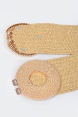Faux Straw Elastic Two Buckles Belt | Mixtshop LLC