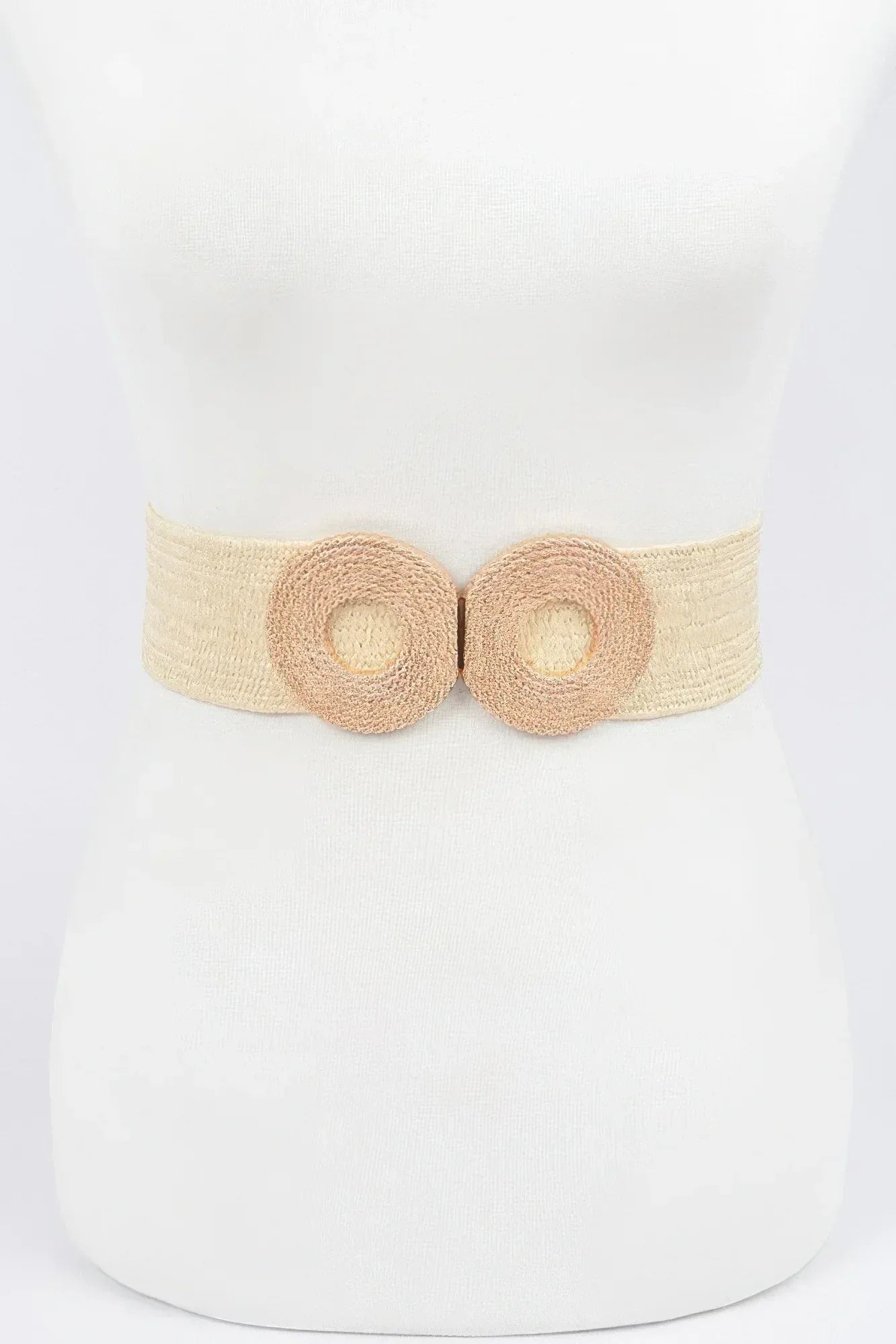 Faux Straw Elastic Two Buckles Belt | Mixtshop LLC