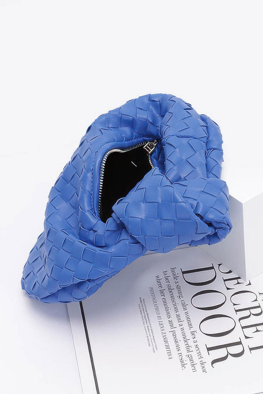 Faux Leather Braided Zip Bag | Mixtshop LLC