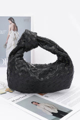 Faux Leather Braided Zip Bag | Mixtshop LLC